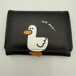 Luck Duck Wallet (Black) Billfold Card Holder EUC